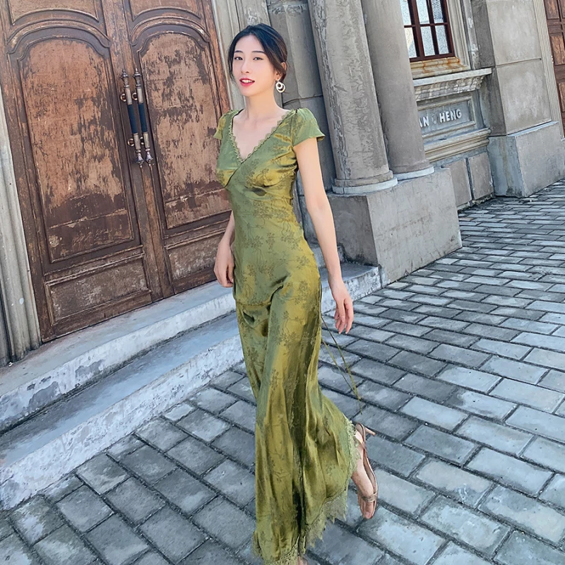 Discover more than 148 moss green long gown super hot - camera.edu.vn