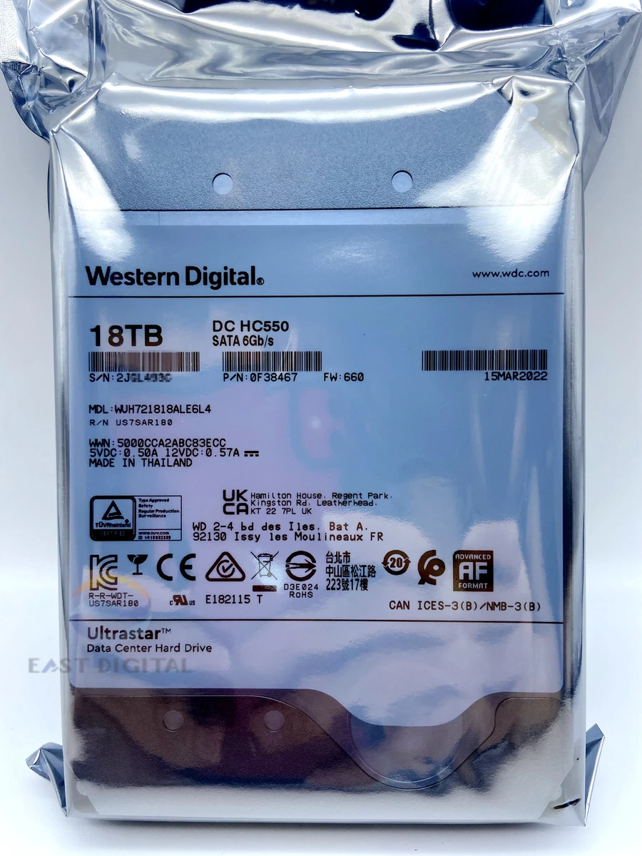 WD Ultrastar DC HC550 18TB SATA 3.5