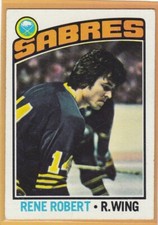 1976-77 TOPPS HOCKEY RENE ROBERT #42 SABRES EX *87301