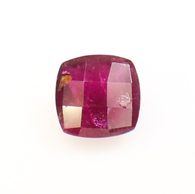 Natural Ruby Lite Tourmaline Checker Cut In Cushion Shape 3.55 Carats 9x9x6 mm