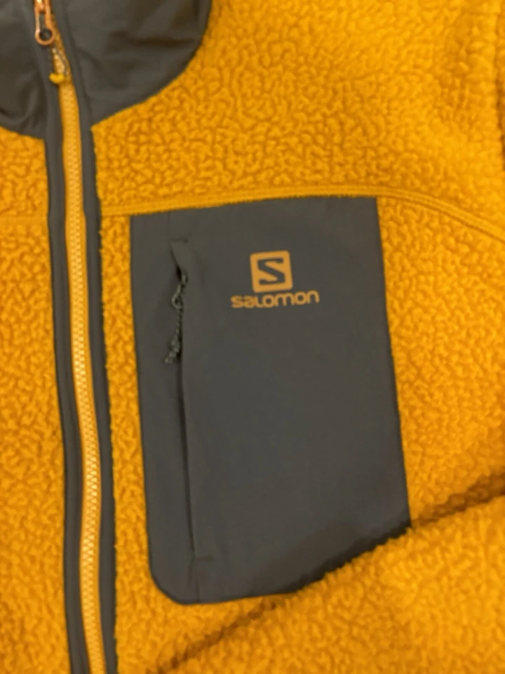 Chaqueta polar de peluche Salomon Snowshelter cremallera completa capa media naranja XL como nueva Foto 2 de 4