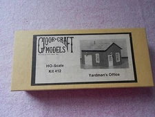 GLOOR CRAFT MODELS YARDMASTER'S OFFICE HO GAUGE #412 NIB CRAFT WOOD KIT