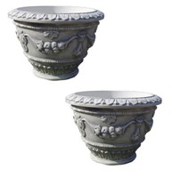 2 X Blumentopf Amphore Pflanzschale SteinmöBel BlumenküBel PflanzküBel HöHe:52Cm