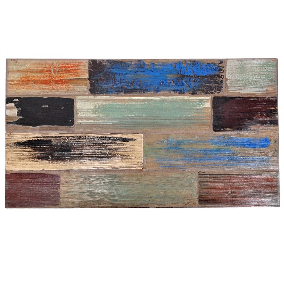 Greenage Side Table Reclaimed Wood Small Accent Coffee End Table Rectangular - Image 4 of 4