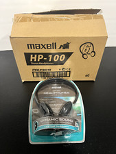 Lot of 6 Maxell HP-100 Adjustable Headband Headphones - NEW  