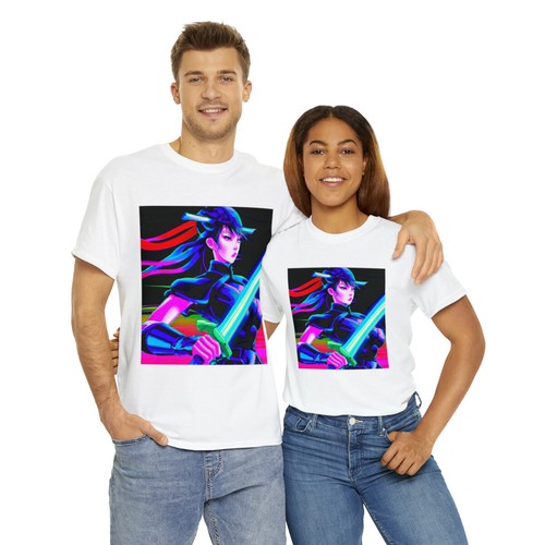 Anime Samurai Girl Fantasy Warrior Unisex Adult T Shirt Japanese Aesthetic Tee - Picture 19 of 21