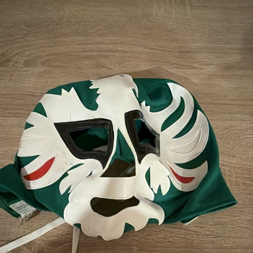 Full Face Wrestling Headgear Ear Guard, Green & White, Chin Strap, Unisex