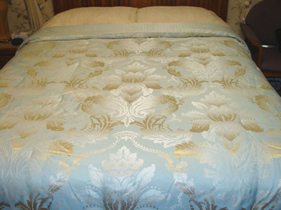 Waterford Fine Linens Line Blue & Iridescent King Reversible Comforter Only!