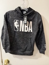 NBA Hoodie Boys Size S 8-10 Dark Gray Hooded Graphic Print Pullover