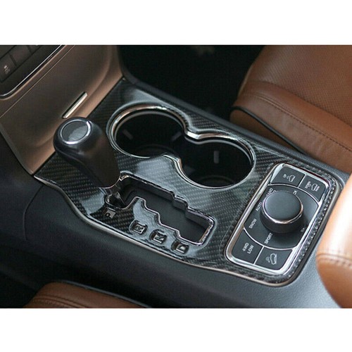 Center Gear Shift Panel Cover Trim for Jeep Grand Cherokee 11-13 Real Carbon AC - Picture 2 of 7