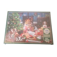 Cobble Hill Jigsaw Puzzle 500pc 26" x 19" Christmas Puppies Holidays Dogs