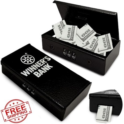 AZ-Homey Winners Bank Pocket Safe Box Black Code Casino Money