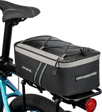 Rear Bike Rack Bag with Rain Cover, 7L/9L/10L/12L Waterproof Bicycle Ebike Saddl