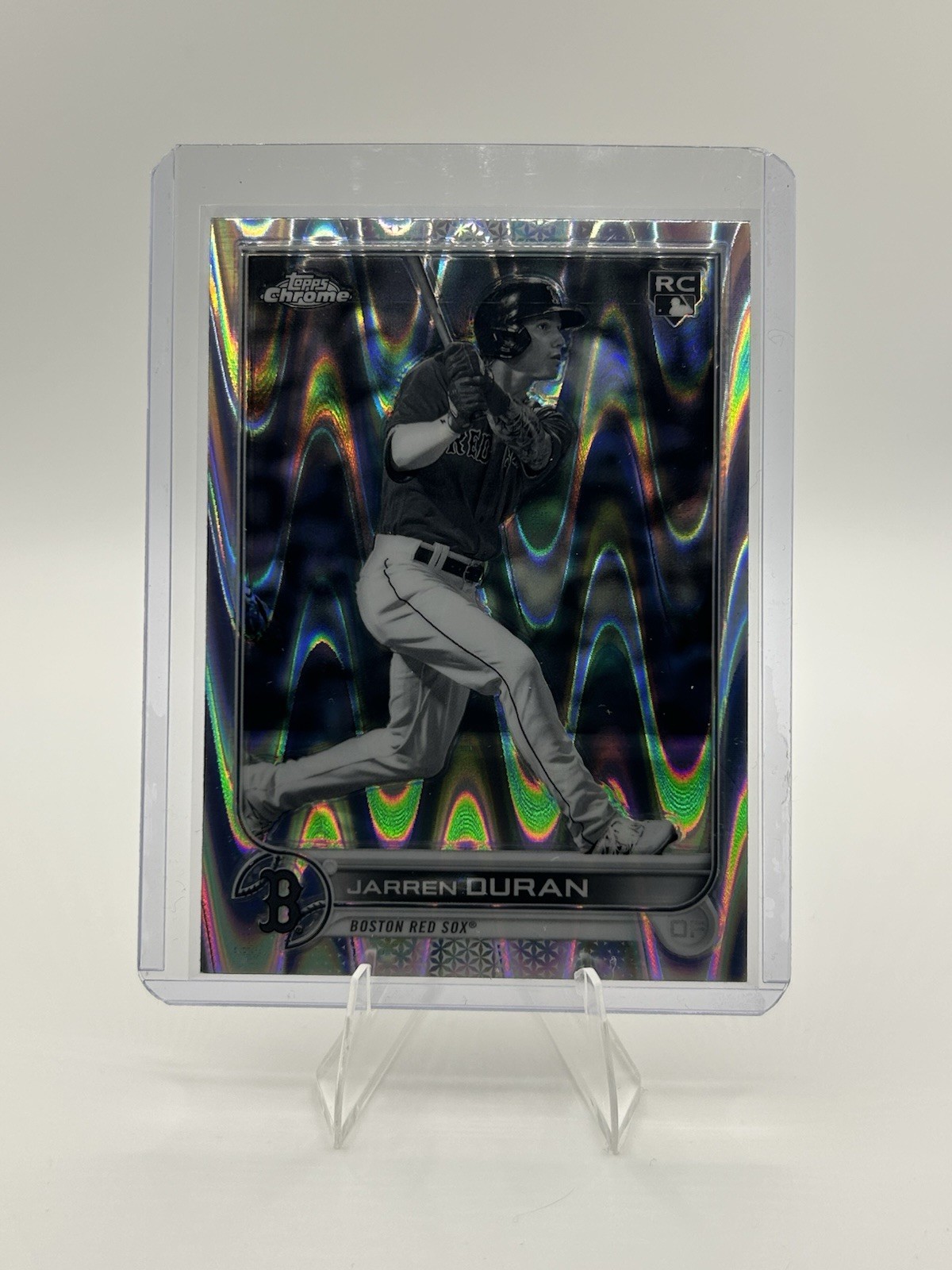2022 Topps Chrome Sonic Jarren Duran #113 Black White RayWave Refractor (RC)