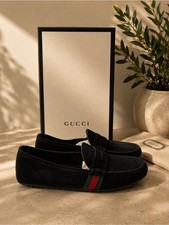 Gucci Black Suede Men's Loafers