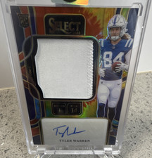 Tyler Warren 2025 Select Tie-Dye RPA /25 Rookie Patch Auto Colts Prizm SSP 