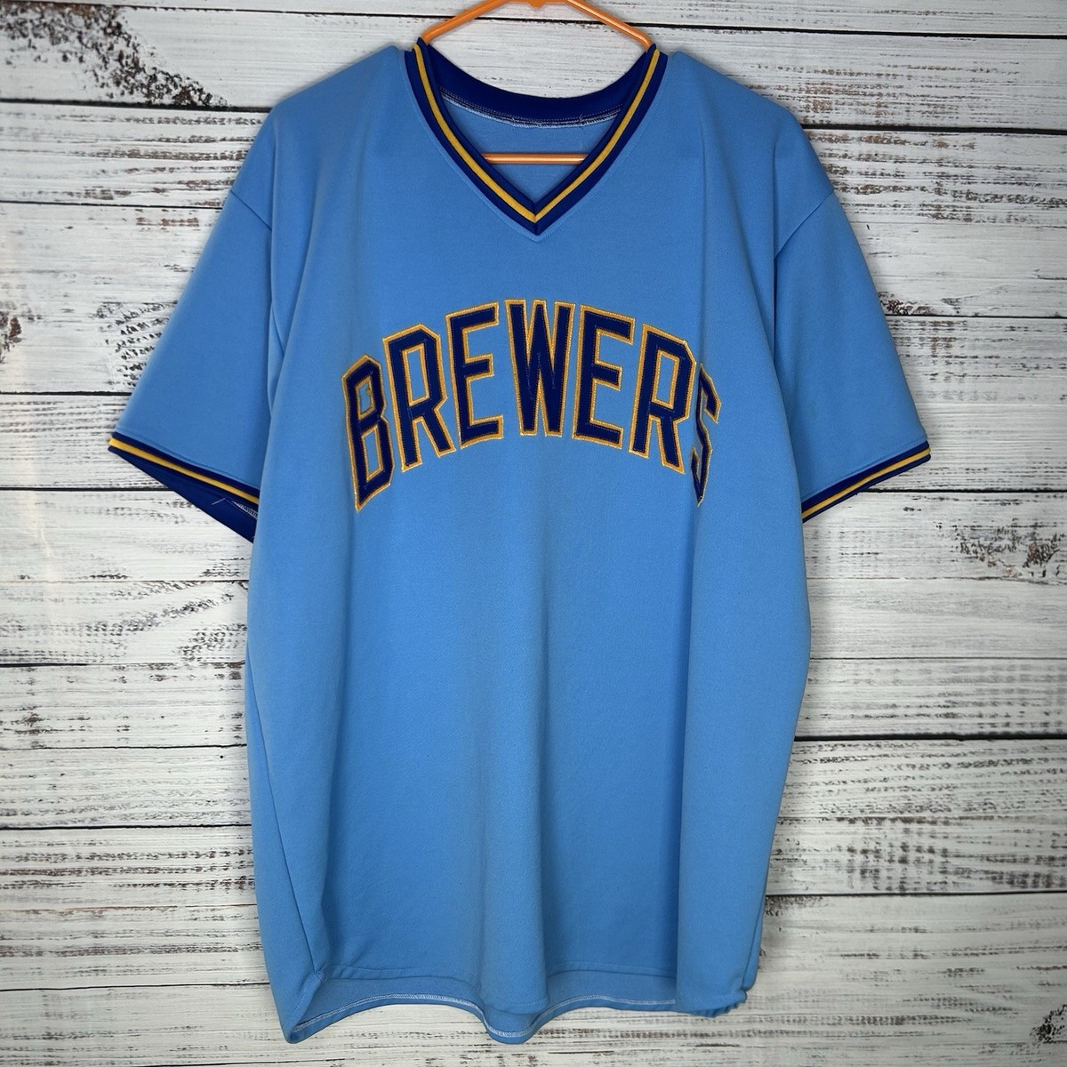 Vintage Milwaukee Brewers Powder Blue MLB Batting Practice BP