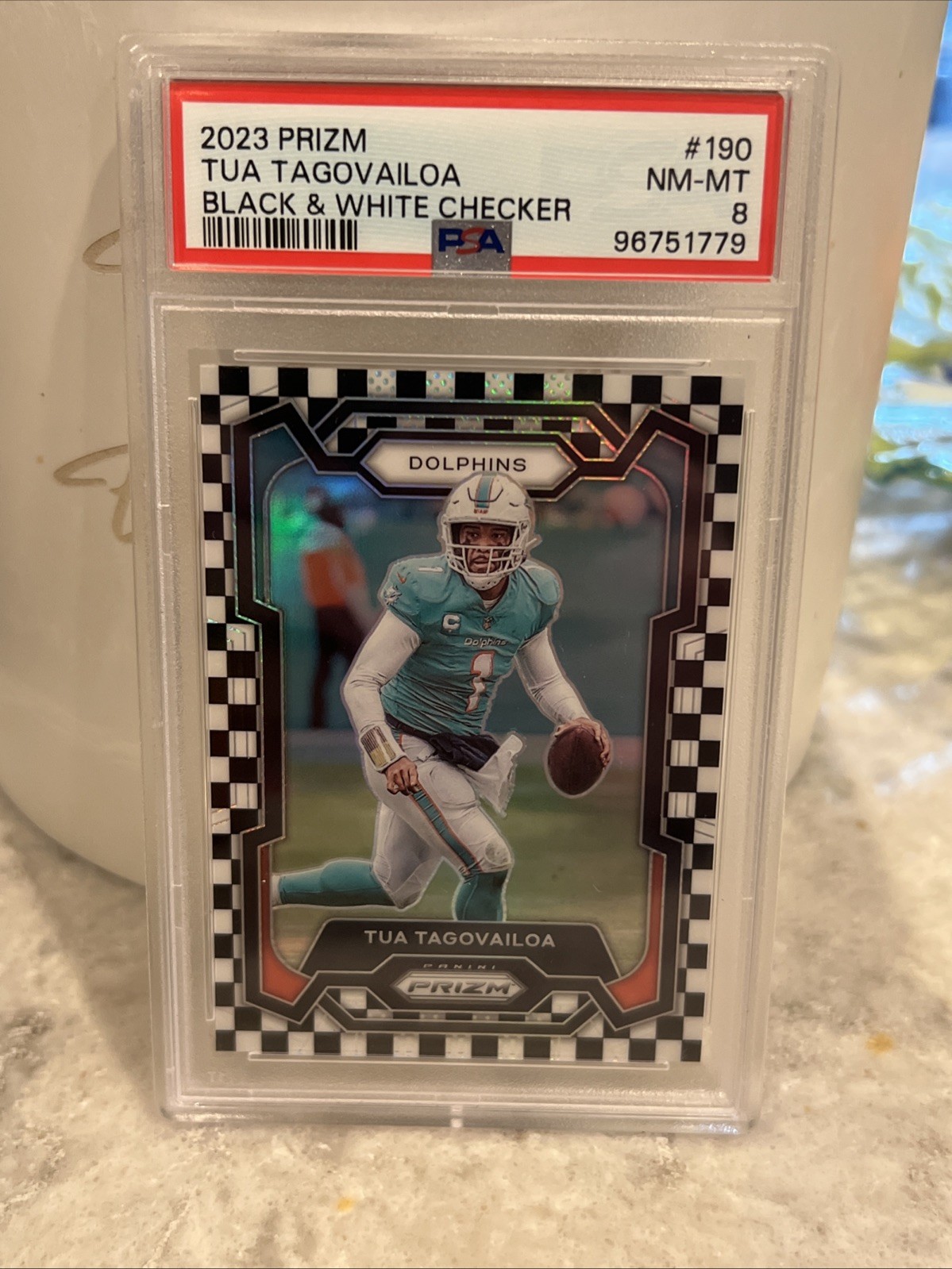 2023 Panini Prizm - Tua Tagovailoa #190 Black & White Checker Prizm