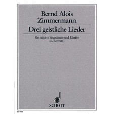 Drei geistliche Lieder Zimmermann mittlere Singstimme und Klavier Noten
