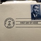 2001 Roy Wilkins Black Heritage Series replica Gold Golden Cover Stamp FDC #130 — photo 3