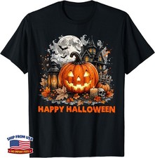 Happy Halloween Jack O Lantern Pumpkin Spooky Men Women T-Shirt