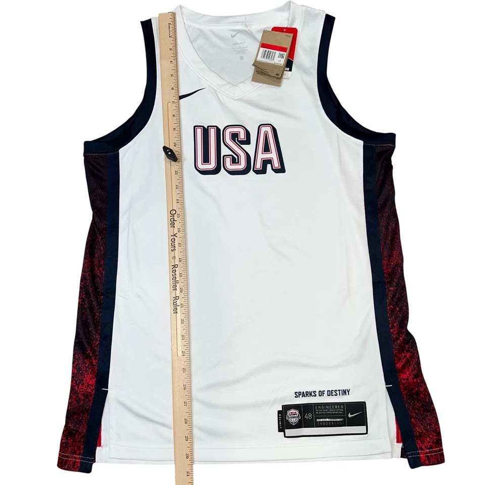 Nike Team USA Olympics Basketball Jersey White FV5517-100 Men’s L 48 NEW NWT - Image 2 of 4