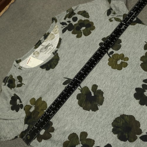 Sonoma The Everyday Tee Floral Long Sleeve Cotton Blend Round Neck Gray Green M - Picture 15 of 24