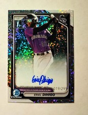 Eriel Dihigo 2024 1st Bowman Chrome AUTO SPECKLE REFRACTOR 060/499 Rockies RC R6