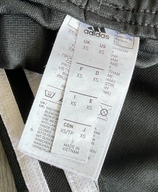 Adidas Track Pants Womens XS Black White 3 Stripe Logo Athletic Training Joggers thumbnail 6