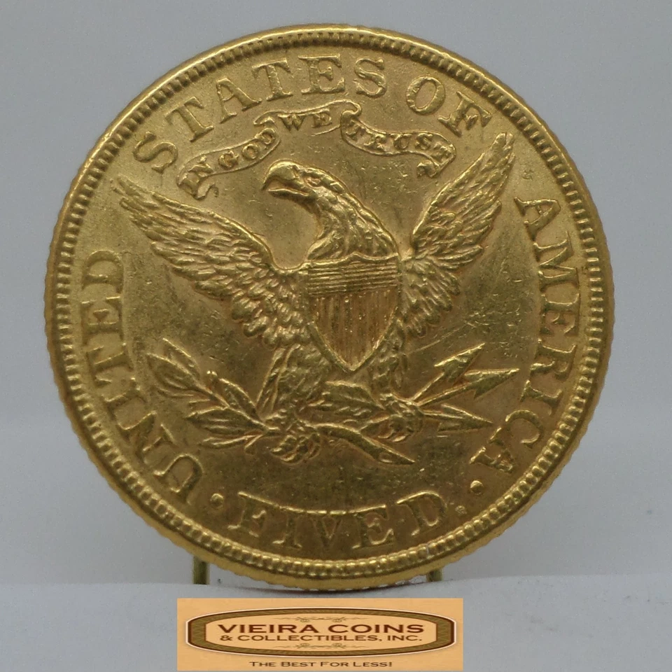 1900 年自由女神头金 5 美元半鹰 - #B54250 — 第 2/2 张图片