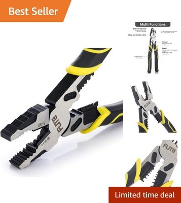 Ergonomic 9'' Lineman Pliers   All-in-One Tool for Cutting, Crimping & Stripping