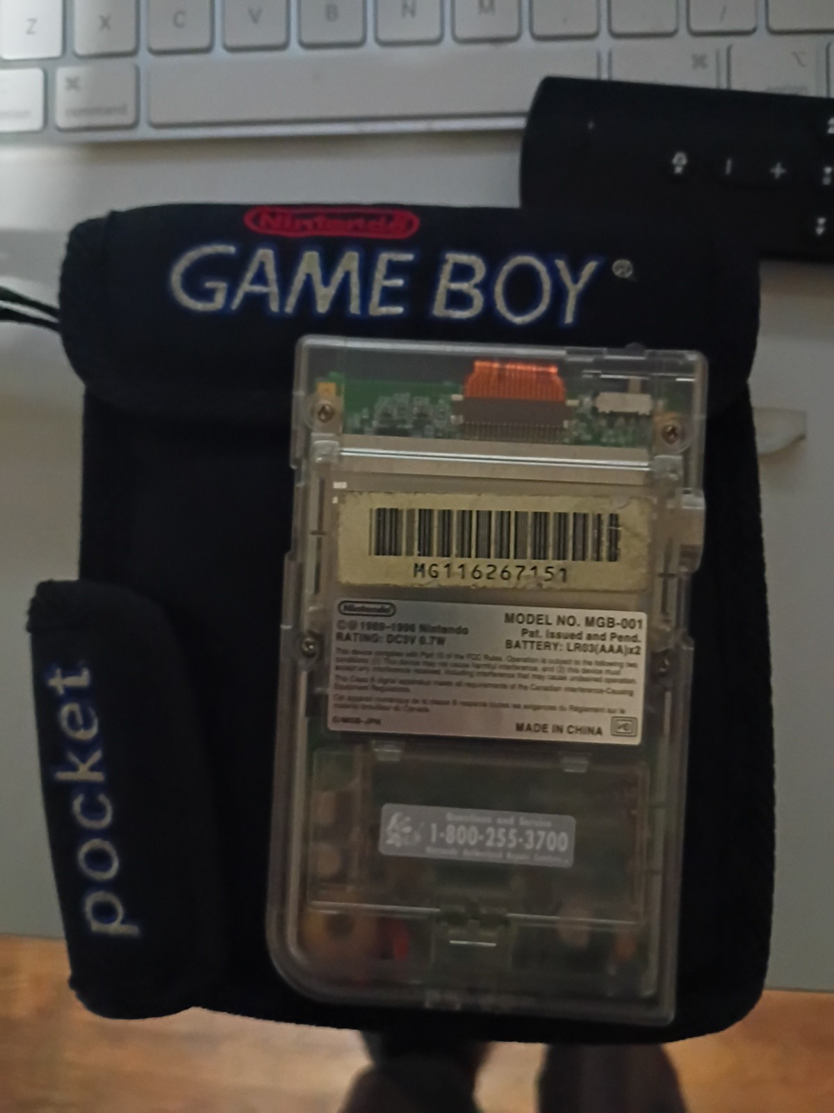 Game Boy Color Clear MGB 001 Console System Tested Working