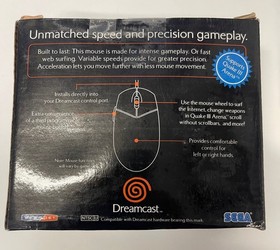 Sega Dreamcast Mouse HKT-4200 MK-50173 Open Box Unused w/ Registration Card