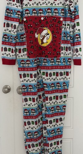 Buc-ees One Piece Womens 3X Christmas Holiday Thermal Pajamas Lounge Wear NEW - Picture 7 of 11