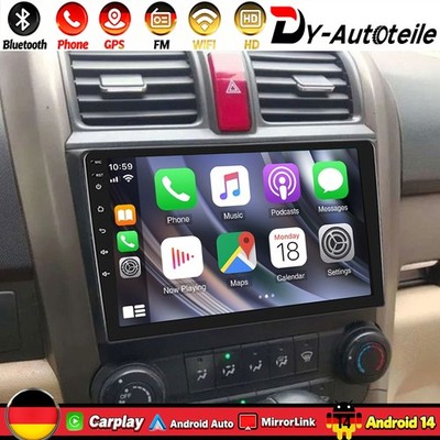 DAB+ 64G Autoradio Für Honda CRV 2007-2011 Android 14 GPS Navi Carplay WIFI