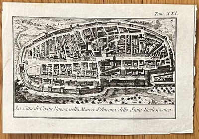 Lachs Die Stadt Civita Nuova in der Marke von Ancona des Kirchenstaates