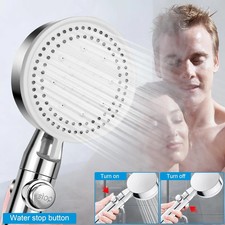 2026 Bath High Pressure Shower Head 5 Mode Chrome Handset Head Water Saving UK
