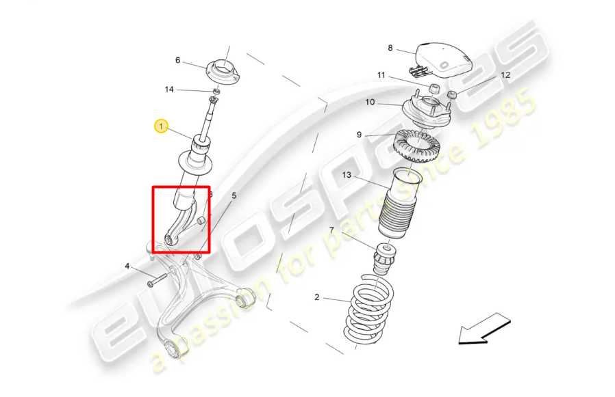 14-20 Maserati Ghibli S Q4 Front Shock Strut Absorber Lower Mount Support Right