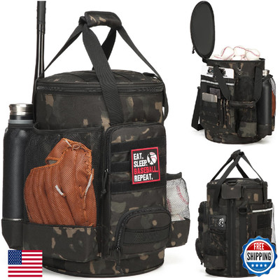 SunForMorning Baseball Bucket Bag Baseball Coaching Accessories Organizer Softba