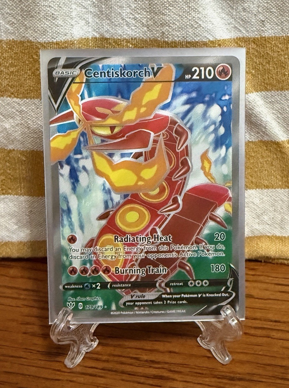 Pokémon Centiskorch V Full Art 179/189 Darkness Ablaze NM