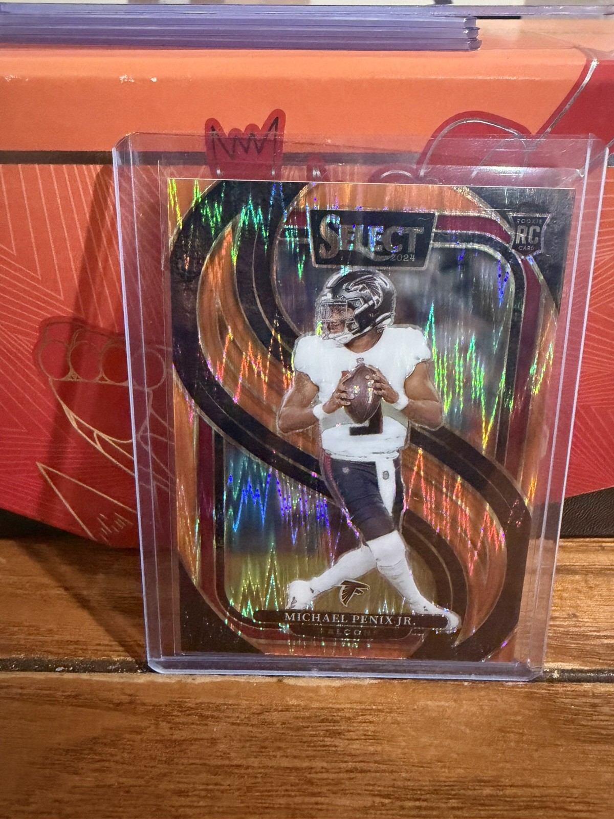 2024 Select Michael Penix Jr. Premier RC Orange /399 Prizm Shock #110 Falcons