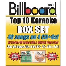 Party Tyme Karaoke CD G Billboards Top 10 Box Set Set of 4 