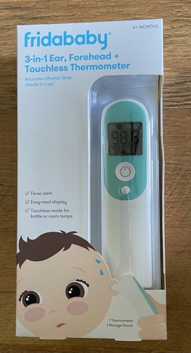 Neu FridaBaby 3-in-1 Ohr, Stirn + berührungsloses Thermometer leicht ablesbar