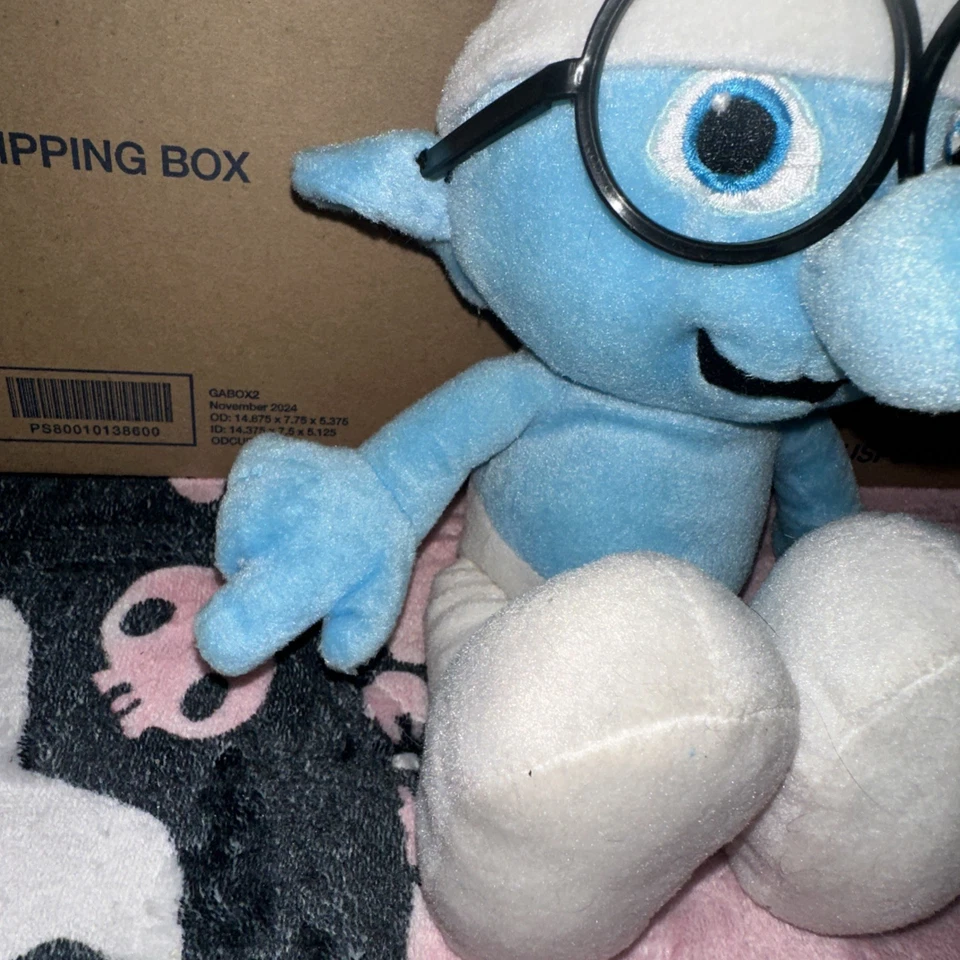 Brainy Smurf (The Smurfs) 10" Plush Collectible - Image 3 of 4