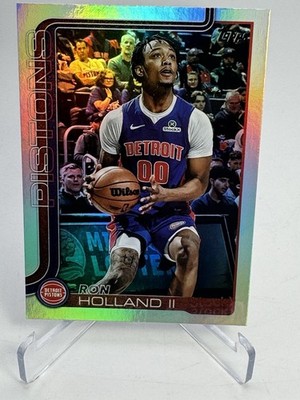 2025-26 Topps Flagship Basketball Ron Holland #42 Rainbow Foil Detroit Pistons