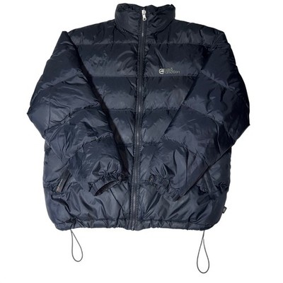 Ecko Function Down Puffer Jacket Mens Large Black Quilted Full Zip Coat READ