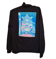 Spirited Away Studio Ghibli Movie Hoodie Anime Miyazaki Ladies XL Black Blue