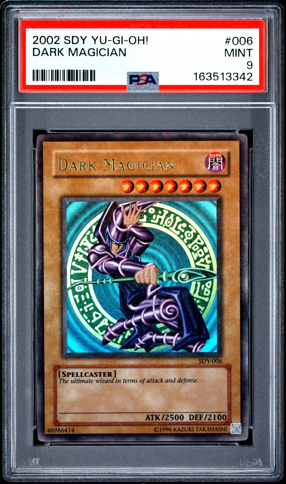 2002 YU-GI-OH! STARTER DECK: YUGI #006 DARK MAGICIAN PSA 9