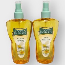 LOT 2- Body Fantasies Vanilla Fantasy Fragrance Body Spray 8oz NEW SHIPS FREE