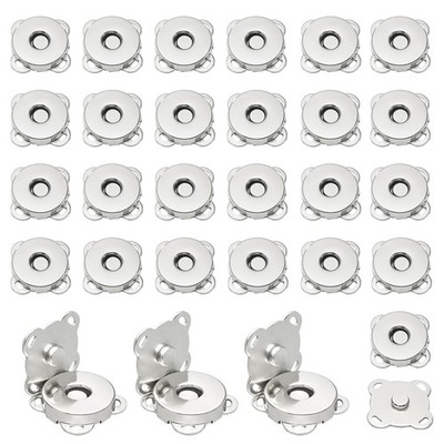 30 Sets Magnetic Snap Buttons,14mm Silver Button for 5.51, 